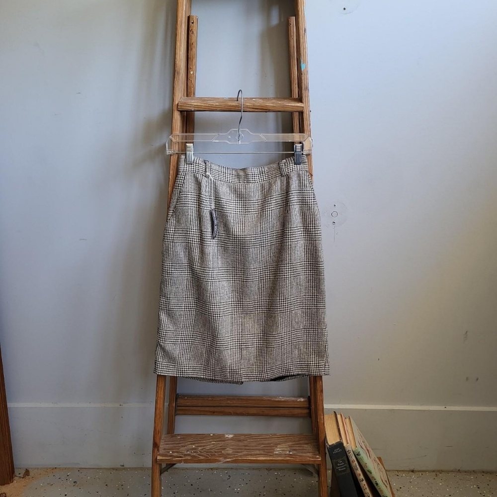 '80s houndstooth skirt